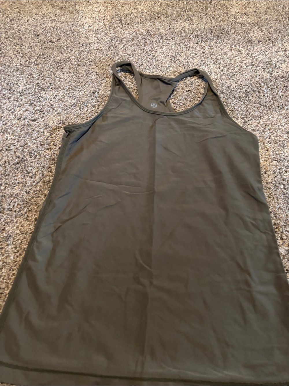 lululemon athletica Olive Green Racerback Tank Top